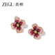ZEGL Flower Earrings Women's Earrings Earrings 925 Silver Needle Temperament High-end Light Luxury Send Best Friend Birthday Gift