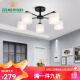 Dishi Lighting Living Room Chandelier Light Luxury European Style New Modern Simple Bedroom Lamp Home Restaurant Lamp Simple Modern Living Room Lamp 6 LED Warm Light