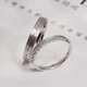 DL 1998 Fat Donglai same style love at first sight platinum pair ring for women pt950 couple touching the true heart niche design light touching the true heart platinum pair/certificate/exquisite gift box opening adjustable