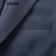 迪柯尼（DIKENI）品质羊毛单西新品春秋商务通勤易打理男士西服外套 灰蓝 170/92A