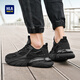 Hailan Home Hla Herrenschuhe trendy lässige Schuhe Männer modische atmungsaktive Sportschuhe Männer G107 Schwarz (atmungsaktiv) 45