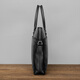 COW briefcase top layer cowhide large capacity handbag for men horizontal backpack C-8626 black 14-inch
