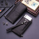 Kangaroo (KANGAROO) Atmospheric Handbag Men's Wallet Men's Long Leather Small Handbag Men's Mobile Bag Multi-functional Cowhide Handbag Black Small