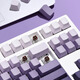 腹灵mk870pro黑莓侧刻机械键盘蓝牙有线无线客制化电脑游戏静音办公 【三模】白色面Pro+暗香侧刻 KTT酒红轴【麻将音】 87键