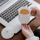 Tao Xianghui tea cup office ceramic cup conference cup with lid business meeting meeting cup water cup 350ml