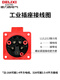 Delixi Electric aviation industry plug and socket three-phase electricity 380v male and female docking waterproof connector set four-core 32A plug + connector