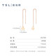 Xie Ruilin (TSL) light fashion series 18K rose gold clover earrings color gold earrings ear wire earrings AG708