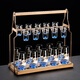 Lanyuan Crystal Glass Blue Mountain Wine Splitter White Wine Glass Household Wine Set Light Luxury Chinese One-cup Small Wine Cup Spirits Single-Layer Rack 6 Pots and 6 Cups Blue Mountain Wine Set