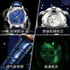 OLEVS Swiss certified brand watch men's mechanical watch fully automatic men's watch luminous waterproof high-end star men's watch OLEVS-9923-Silver shell starry sky surface