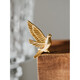 QUAMER gold store style light luxury gold bird dove jacket suit retro brooch pin gold dove brooch