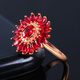 HEEKAIYI Ring Women's Pigeon Blood Ruby Ring Luxury Jewelry Chinese Valentine's Day Birthday Gift for Wife and Girlfriend <Supports Customization>