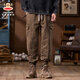 Big Mund Monkey (Paul Frank) Pure Cotton Dirty Work Casual Hosen für Männer Frühling und Herbst Neue amerikanische trendige, lose Bindungen vielseitige Männerhosen 9858H Erde Farbe [offizielle authentische] L [vorgeschlagen 110-130jin [Jin gleich 0,5 kg]]