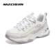 Skechers women's shoes 2024 spring new fashion casual shoes women's low-top sports thick-soled dad shoes lightning panda shoes WHT-white 37.5