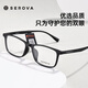 Slova Square Cadre Myopia Lunettes Frame et femmes Gris transparent Gris Black Frame de verres à frame anti-bleu SF677 SF677 Cadre C16 noir brillant + Wanxin 1,67 Lument asphérique Light Anti-Blue
