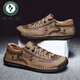Zapatos para hombres de carpintería de carpintería 2024 Zapatos de algodón hechos a mano de otoño e invierno de cuero genuino al aire libre Suele de trabajo informal zapatos de cuero de desgaste, anti-congelado y cálido 9926 Negro 39