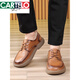 
Katile Crocodile Casual Leather Shoes Men's Genuine Leather Summer Breathable Beef Tendon Sole Wide Foot Men's Toe Layer Cowhide Thick Sole Men's Casual Shoes Brown 15051 Genuine Leather Four Seasons Shoes 44