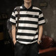 
Jibanpu sleeve high-end polo shirt for business men's short-sleeved quick-drying lapel tie neckline POLO shirt half-sleeved American black and white stripes. Shirt SDP-J693 white M90-105Jin [Jin equals 0.5 kg]