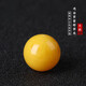 Goldsmith Lee Natural Beeswax Round Beads Single Beads Loose Beads Old Beeswax Single Toy Bracelet Accessories with Beads Diamond Accessories Complete Collection Chicken Oil Yellow 16mm 1 Piece