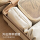 Lazy corner makeup bag skin care products lipstick bag toiletry bag travel portable large capacity business trip waterproof storage bag light apricot color