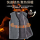 Arctic velvet (Bejirog) warm vest plus velvet thickened men's elderly vest dad's warm jacket top cardigan autumn and winter vest vest-9902 gray 2XL [suitable for 120-140Jin [Jin equals 0.5 kg]]