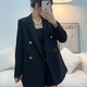 Miao Yijia Blazer Women's Autumn Suit Jacket Casual Commuting Small Suit New Temperament Versatile Jacket Top Women Temperament Versatile Blazer Classic Black XL (Reference 115-125Jin Jin is equal to 0.5 kg)