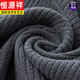 Hengyuanxiang stand-alone wool cardigan jacket men's spring and autumn middle-aged and elderly knitted sweater vertical striped zipper sweater versatile new 1616 gray M