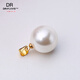 Fat Donglai same style pearl pendant single necklace silver button head plated with 18K gold natural shell beads single bead for women without chain white gold holder 10-10mm