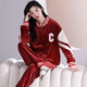 Hengyuanxiang (HYX) Winter Flannel Pajamas for Women Cartoon Cute Flannel Plus Flannel Thickened Warm and Sweet Set CY9906 M (160)