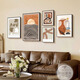 Huaixue Style Style Sala Decoración de la sala de estar Pintura de sofá de estilo mediano Pintura colgante Combinación Pintura Nordic Retro Art Mural Z3879 35*50/50*70/30*40*2/40*60 MARCO DE ALUMINUM ALUMINUM ALUMINUM