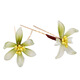 Lingchuan Hanfu ancient style headdress green flower small U hairpin hair comb daily simple hairpin hairpin ancient costume hairpin hairpin small green hairpin a pair