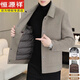 Hengyuanxiang wool fleece coat men's thickened woolen jacket autumn and winter style lapel double-sided woolen down liner jacket for men HYX-MN2308 khaki spring and autumn style without M 95-115Jin Jin is equal to 0.5 kg
