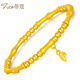 Ticos nationaler Trend steigt und steigend Gold 999 Gold Fortune Perlenarmband für Frauen 5d Hart Gold Bambusarmband Geburtstag Geschenk
