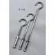 XMSJ extended expansion screw galvanized iron hook fixed lifting ring belt hook clothes hook extra long lantern hook bolt m10m12 m10*350 expansion screw closed 1