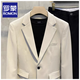 Luo Meng Autumn and Winter Casual Suit Jacket Men's Korean Slim Small Suit Jacket Trendy High-End Handsome Formal Top Black Single-piece Suit XL