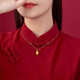 Jinshitong decoration au gold zodiac necklace gold pendant natal annuity zodiac gift for girlfriend birthday gift gold zodiac dragon 0.7g+18K gold necklace+
