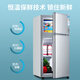 CHIGO small refrigerator mini small household refrigeration and freezing dual-purpose dormitory rental double-door office refrigerator energy-saving store manager recommended 48L silver, about one hour of electricity in three days