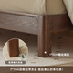 Lit d'origine en bois massif moderne moderne petit appartement nocturne clair chêne grand lit chambre à coucher de lit à double lit Style de rondins l701d corps bas - couleur noyer noir 1,2 lit + matelas 20 cm grand lit