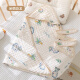 SMVP newborn seersucker quilt pure cotton six-layer high-density gauze baby blanket anti-jump baby swaddle blanket cute dinosaur 90x90cm