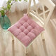 Yingzhuer thickened cushion office four seasons student classroom female stool floor mat butt cushion strap sedentary chair cushion corduroy square Barbie pink 40*40cm