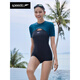 Speedo swimsuit women's one-piece flat angle conservative sun protection electrical matrix 3.0 black mark belly-covering and slimming hot spring swimsuit 8-13962 triangle style 32