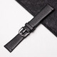 Adapté à Armani Gétille cuir en cuir de vache de vache sangle de montre masculine Ar11143 60028 Bracelet Pilot Black Lychee Pilot Black-Silver 22 mm