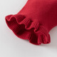 DAVE&BELLA baby girl knitted mesh skirt children's sweater dress fashionable baby girl skirt spring New Year's children's skirt red ready stock 120 cm (recommended height 110-120cm)