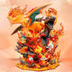 Youguan Fire Dragon Grande Figure Egg Valley Fire Dragon Fire Dragon Fire Series Family Bucket Pet State Mode Figure Egg Mountain Egg Valley Fire Dragon (Can Glow) Hauteur de 32 cm de largeur 31 cm de profondeur 28cm