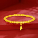Ticos nationaler Trend steigt und steigend Gold 999 Gold Fortune Perlenarmband für Frauen 5d Hart Gold Bambusarmband Geburtstag Geschenk