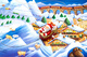 现货Usborne圣诞老人的圣诞之旅Santa's Christmas Journey with Wind-Up Sleigh英文原版儿童读物轨道书扭动发条书圣诞节主题绘本 直升飞机轨道玩具书