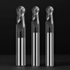 70-degree 2-edged tungsten steel ball cutter tungsten carbide ball cutter with straight handle black nano-coated CNC end mill for steel 70-degree double-edged ball cutter R2*8*4D*75L