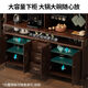 Le nouveau buffet chinois de Yu Meng Xindi avec mur intégré haut intégré en bois massif salon salon de rangement mural armoire de cuisine maison de rangement de rangement de rangement 1505 + 1517 Installation du buff