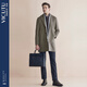 VICUTU coat fashionable suit collar business versatile woolen coat for men VBS21341283 Khaki 175/96B