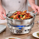 Spade Really Thickened Stainless Steel Large Alcohol Stove Alcohol Pot Household Hot Pot Dry Pot Soup Pot Dry Boiler Complete Set Covered Dry Pot + Stove 28cm