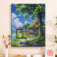铂呐苓宫崎骏夏天数字油画diy手工填色大尺寸油彩唯美装饰画生日礼物 宫崎骏夏天40*50